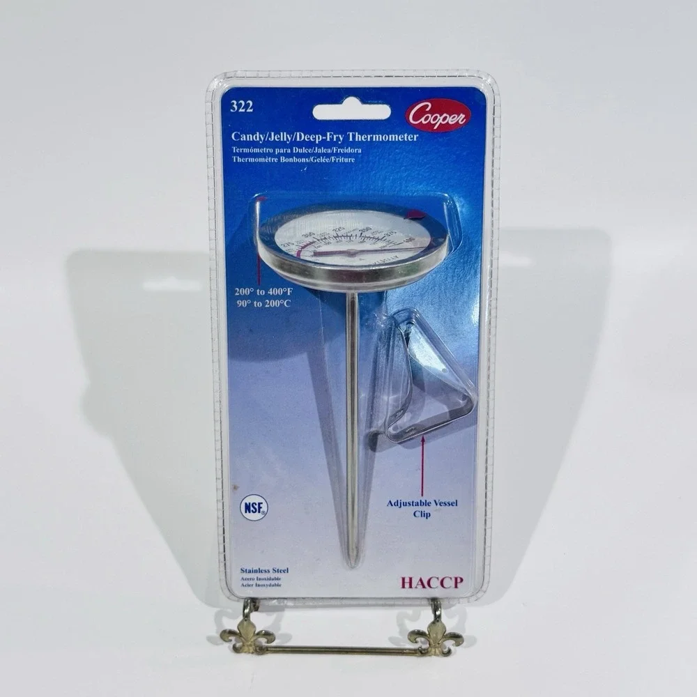 New Cooper Stainless Steel Candy Jelly Deep‎ Fry Cooking Thermometer #322